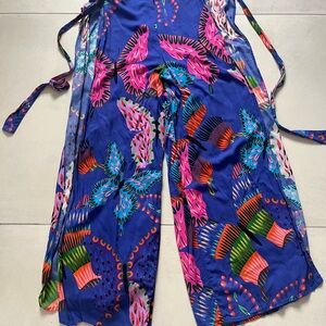 Desigual Colorful Patterned Pants with slits on side